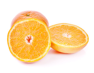 oranges on white background