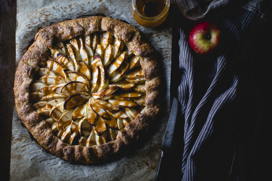 Apple galette rum spiced dulce de Leche