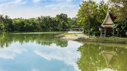 Fototapeta na wymiar Sri Nakhon Khuean Khan Park And Botanical Garden is public park and declared to be the lungs of Bangkok in Bang Kachao Sub-District, Samut Prakan , Thailand