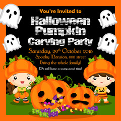 Halloween Pumpkin Party Invitation