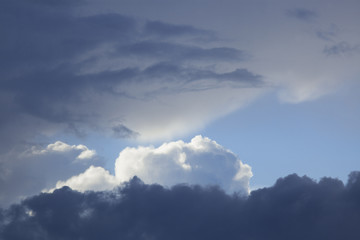 Ciel sombre orageux d'été