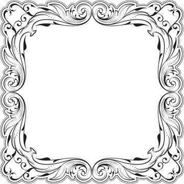 Decor fine art swirl frame