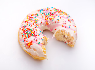 Donut on white background