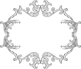 Ornate decor swirl frame