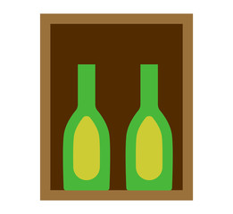 Wine box vector illustration.