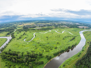 Over the river Mologa near Maksatikha