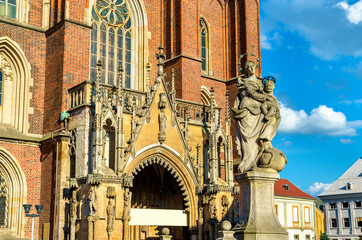 Obraz premium Statue of Our Lady at Wroclaw Cathedral - Poland
