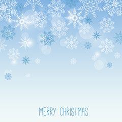 Christmas template with snowflakes