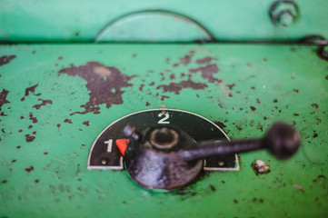 Fototapeta premium Industrial fabrics machine lever