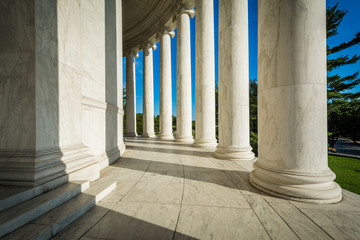 Obraz premium Pillars of the Thomas Jefferson Memorial, in Washington, DC.