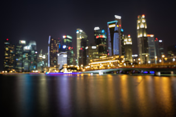 Fototapeta na wymiar View of city night abstract circularlights blurred bokeh background