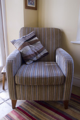 Upholstered Fabric Armchair