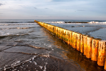 Breakwater on Baltic Sea