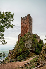 Majestic medieval castle  Saint-Ulrich on the top of the hill