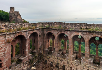 Majestic medieval castle  Saint-Ulrich on the top of the hill