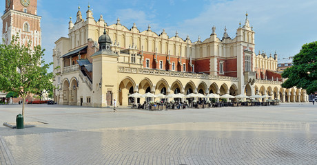 Sukiennice, Kraków -Stitched Panorama - obrazy, fototapety, plakaty