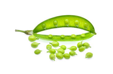snow beans on white background