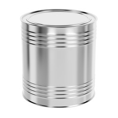Tin can isolated on white