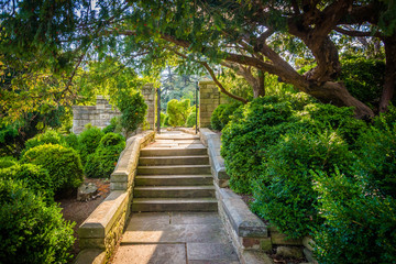 Stairs in the Bishop's Garden at Washington National Cathedral,