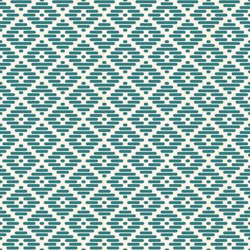 Abstract seamless pattern. Japanese Kogin embroidery style. Traditional ornament Hanako. Geometric illustration. Simple asian ornament.