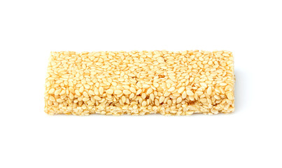 Candy bar with sesame seeds.