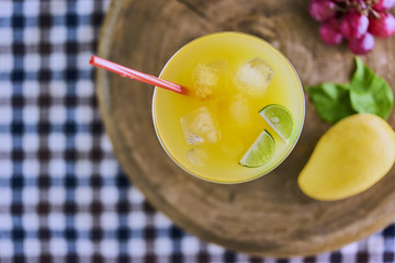 Fresh mango cocktail.