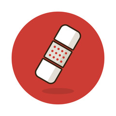 Band aid flat icon. Plaster sign. Bandage symbol
