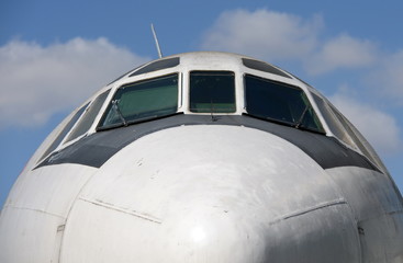 Fototapeta na wymiar The cabin of the aircraft TU -154B-2