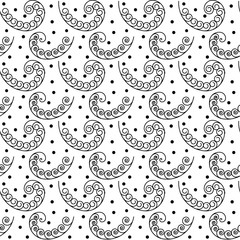 Spiral black seamless pattern