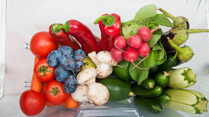 Plenty of fruits and vegetables.