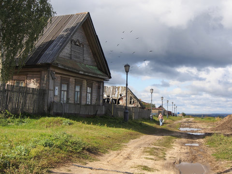 Typical view of the russian countryside