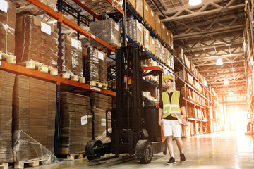People working in warehouse