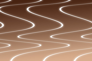 Background Coffee with milk: beige and brown wavy stripes