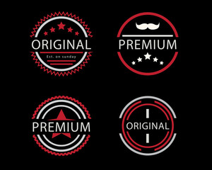Fototapeta na wymiar orinal and premium circle badge