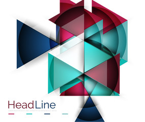 Vector 3d geometric abstract background