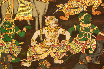 ramakian mural in wat phra keaw © niksriwattanakul