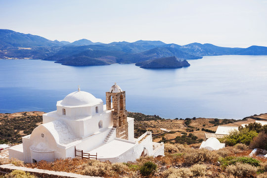 Fototapeta View from Plaka town, Milos island, Cyclades, Greece