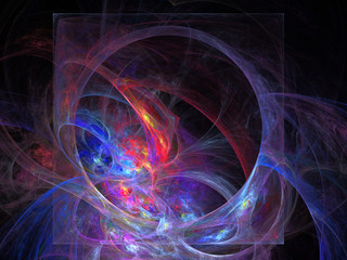 Fractal decorative background on black