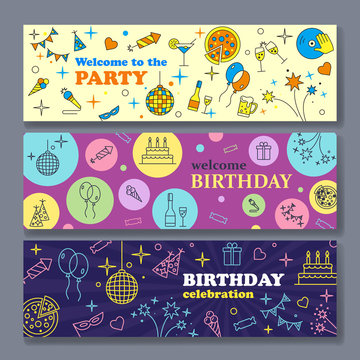  Banner or Template design for Musical Party celebration.