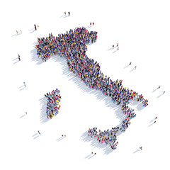 people group shape map Italy