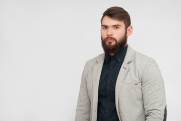 Portrait of handsome man with beard