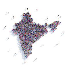 people group shape map India