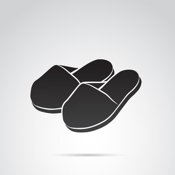 Slippers vector icon.
