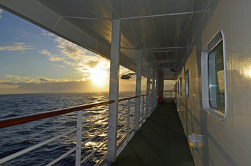 Sonnenuntergang bei Island