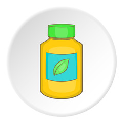 Vitamine bottle icon. Flat illustration of vitamine bottle vector icon for web