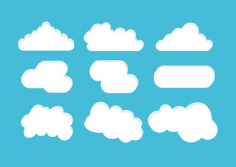 White clouds on sky, Cloud vector.
