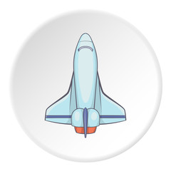 Space shuttle icon. Flat illustration of space shuttle vector icon for web