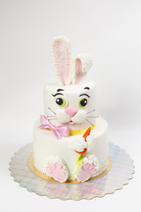 beautiful cake on a white background
