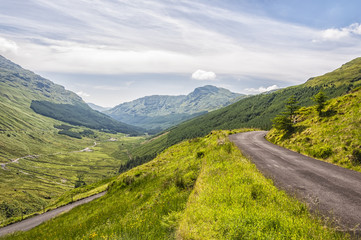 Fototapeta premium Highland Road In Scotland