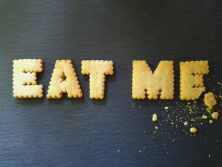 Words frpom letter biscuits